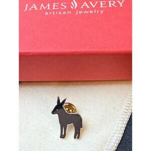 James Avery Donkey Lapel Pin Sterling Custom? Rare *READ